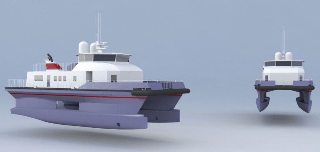Транспортная яхта «SeaStrider» с технологией SWATH