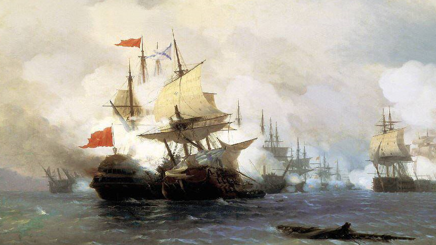 Картины Айвазовского про морские сражения
