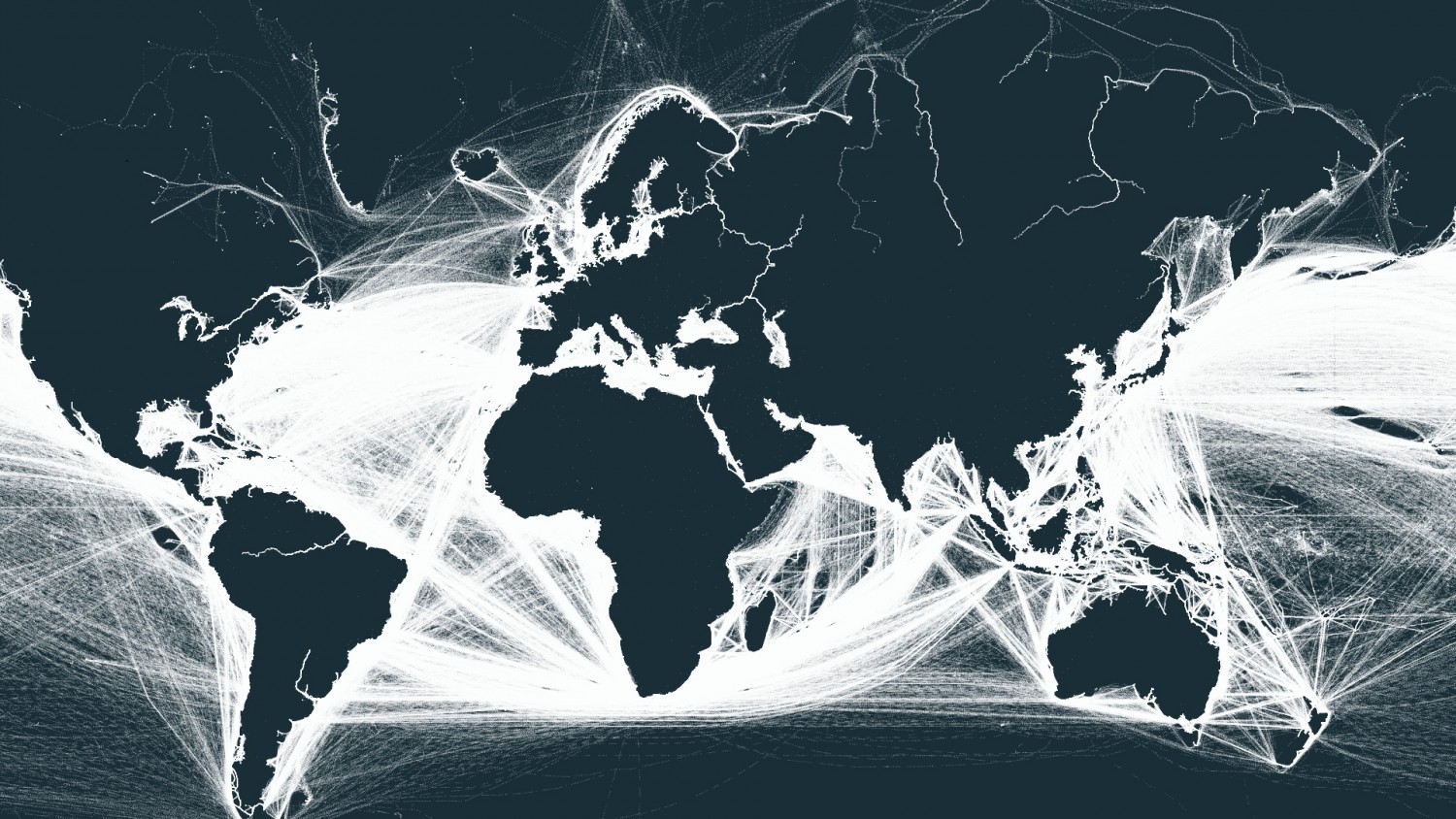 Карта, демонстрирующая важность судоходства в современном мире