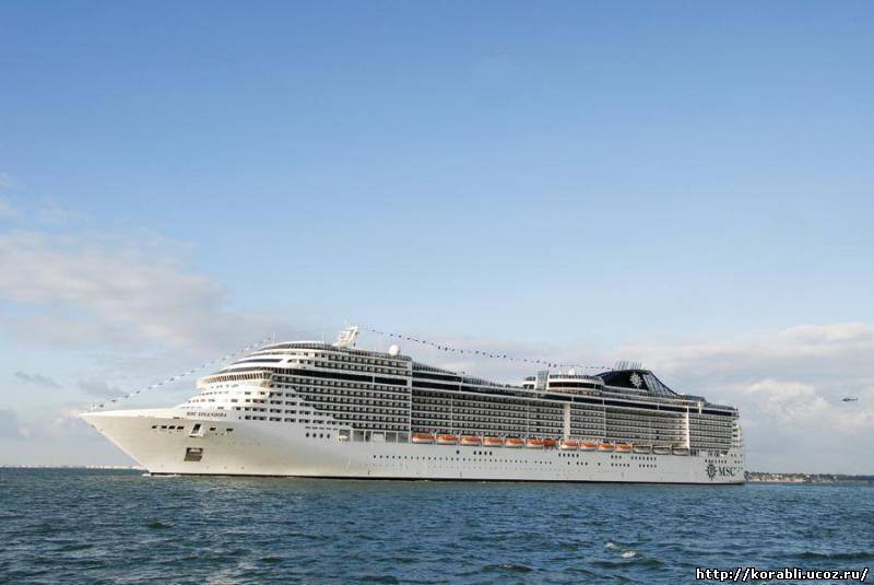 Новый круизный лайнер «MSC Splendida» для компании «MSC Cruise»