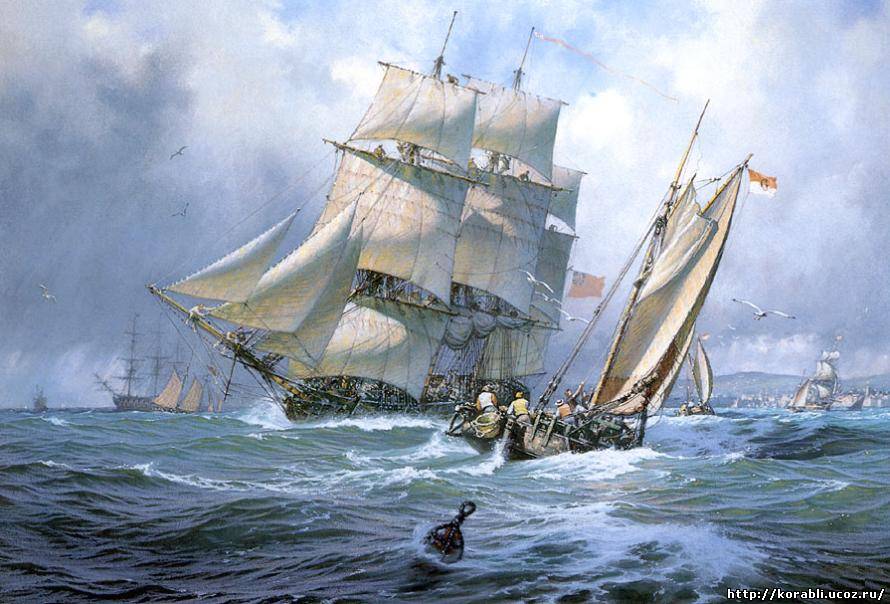 Картины парусных кораблей художника мариниста John Michael Groves