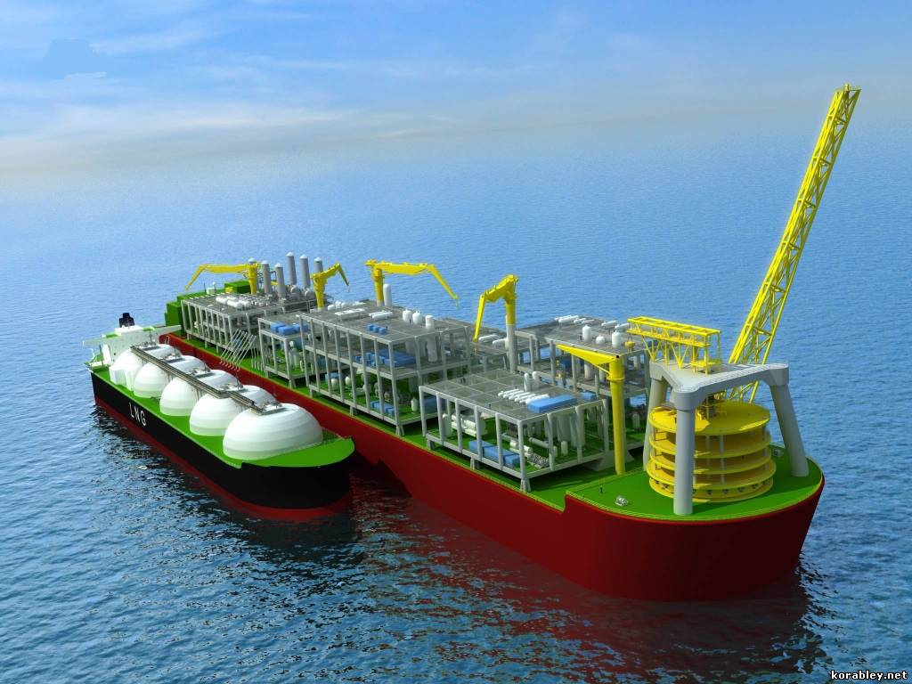 Судно-гигант проекта «Prelude» для нефте- и газодобывающей компании «Shell»