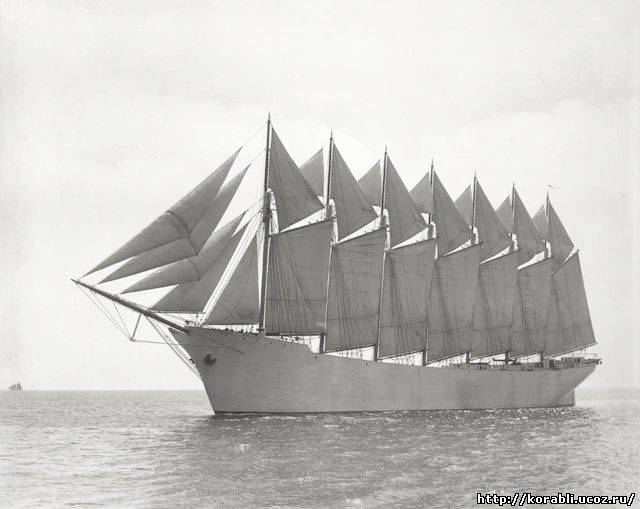 Единственное в мире семимачтовое парусное судно «Тhоmаs W. Lawson»