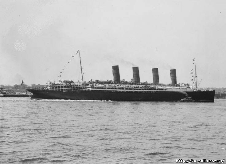Океанский лайнер «Lusitania» - трагическая судьба корабля